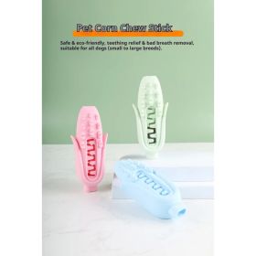 Dog Corn Chew Stick Food-Grade Silicone Teething Toy Dental Care Scrubbing CCS (Option: Pink)