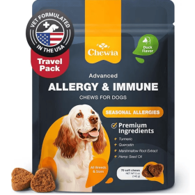 Chewia — Allergy Relief Chews — Itching Skin Support Salmon Oil Immune Health Comfort Aid Supplement Heavy Duty (Option: 1pcs)