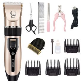 Cordless Dog Grooming Clippers Quiet Titanium Ceramic Blade Kit Low Noise CCS (Option: Style D)