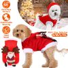 Meigu Pet — Christmas Costume Antlers Santa Pattern — Classic Color Matching Soft Skin‑Friendly Festive Holiday Comfortable Fit Puppy Style