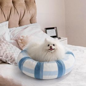 MEWOOFUN — Small Dog Bed — Plush Round Calming Washable Non-Slip Bottom Soft Fluffy Nesting Cushion Cozy Indoor Comfortable Supportive Durable Design (Option: WP160)