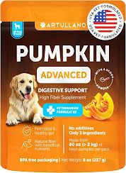 Artullano — Pumpkin Powder Dog Digestive Support Supplement — Fiber Constipation Gut Balance Healthy Skin Digestion (Option: Artullano)