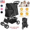 iMounTEK — Pet Stroller — Jogger Travel Carrier Large Storage Basket Netting Air Circulation All Terrain Puppy Comfortable Secure Outdoor Design