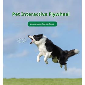Interactive Silicone Flywheel Disc Dog Toy Food-Grade Soft Catch Fetch Flyer CCS (Option: MacaroonGreen)