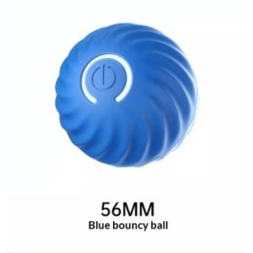 Vinnykud Smart Interactive Jumping Dog Ball USB Automatic Rolling Toy (Option: Blue Jumping Ball)