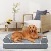 iMounTEK — Dog Sofa Bed — Plush Suede Egg Crate Foam Removable Washable Non Slip Moisture Barrier Durable Cozy Warm Puppy Comfort Supportive Premium