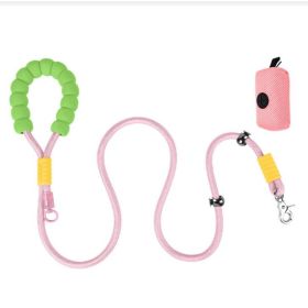 Anti-Pull Rope Slip Lead Dog Leash Integrated Collar Quick Release Mountain CCS (Option: Pink)