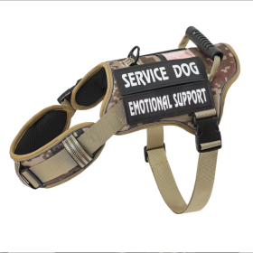 Tactical Service Dog Harness Control Handle No-Pull Reflective CCS (Specification: Khaki/S)
