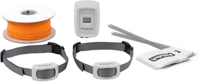 PetSafe Classic In-Ground Fence Digital Transmit LCD Alerts 5 Acre System (Option: Ground Fence for Dogs and Cats  Includes TWO Waterproof Collars)
