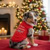 Doggie Design All I Want For Christmas Dog Shirt Holiday Red Tee