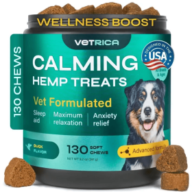 Vetrica — Hemp Calming Chews — Duck Flavor Anxiety Relief Natural Stress Support Separation Storm Comfort Emotional Balance Design (Option: 1pcs)