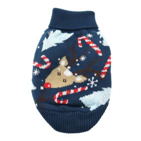 Doggie Design Ugly Reindeer Dog Sweater Combed Cotton Holiday Knit (Size: XX-Small)