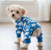 Doggie Design CuddlePup Dog Pajamas Fluffy Clouds Blue Cozy Warm Fleece
