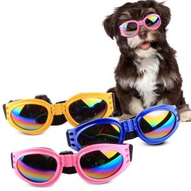 Doggles — Dog Sunglasses — Foldable Glasses Outdoor Accessories Eye Protection Functional UV Shield Comfortable Fit (Color: Blue, Size: One-size)