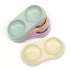 Eco Friendly Wheat Straw Dog Bowl Food Safe Polypropylene Non Skid Rubber Feet CCS
