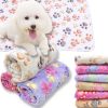 Unbranded — Soft Fluffy Cartoon Pattern Dog Blanket High Quality Warm Comfortable Lightweight Cozy Bed Couch Travel Pet Mat for Dogs Cats