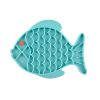 Dog Slow Feeder Bowl Fish Shaped Anti Choke Dish Non Slip Rubber Base CCS