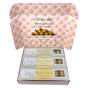 French Macaron Dog Cookie Gift Pack 18 Count Oven Baked Assorted Set CCS (Flavor: Peanut Butter + Creme Brulee + Cheese)