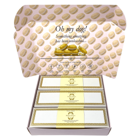French Macaron Dog Cookie Gift Pack 18 Count Oven Baked Assorted Set CCS (Flavor: 3-Vanilla)