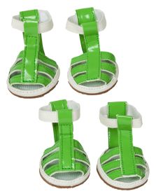 Pet Life — PVC Waterproof Dog Sandals — Buckle Supportive Shoes Set Of 4 Paw Protection Traction Comfort Outdoor Wear Small Medium Dogs (Size: X-Small)