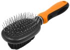 Pet Life Flex Series Grooming Dog Brush Dual Sided Stainless Pin Nylon Bristle