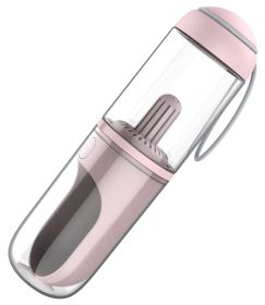 Pet Life — PYURE Handheld Travel Filtered Water Treatment Bottle — Gravity Hydration Filtered Dispenser Portable Durable Outdoor Design (Color: Pink)