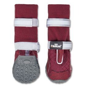 Pet Life Dog Helios Traverse High Ankle Outdoor Boots Premium Grip Rubber Lug Soles (Color: Red, Size: X-Small)
