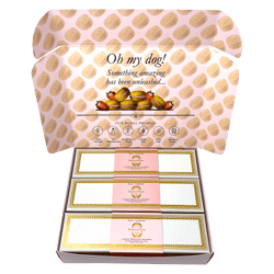 French Macaron Dog Cookie Gift Pack 18 Count Oven Baked Assorted Set CCS (Flavor: 3 Strawberry)