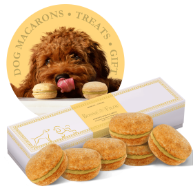 Bonne & Filou — Dog Macarons 6 Piece Gift Set — Luxury Long Lasting Chew Gourmet Treat Elegant Premium Snack Design (Flavor: Cheese)