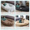 Human Sized Orthopedic Dog Bed Washable Faux Fur Bolster Lounge Cushion CCS
