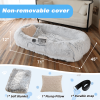 Human Sized Orthopedic Dog Bed Washable Faux Fur Bolster Lounge Cushion CCS