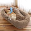 Human Sized Orthopedic Dog Bed Washable Faux Fur Lounge Giant Cuddle Cushion CCS