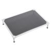 Portable Elevated Dog Bed Aluminum Frame Textilene Mesh Outdoor Cot CCS