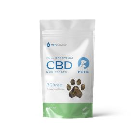 CBD Magic — Calm Anti Anxiety Dog Treats — Organic Stress Relief Natural Relaxation Support Emotional Balance Chewy Snack Design (Dosages: 300mg)