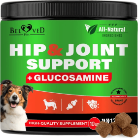 Beloved Pets — Dog Hip Joint Supplement Soft Chews — Arthritis Pain Relief Glucosamine Chondroitin MSM Mobility Support Wellness Design (Option: 1PC)