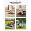 Portable Elevated Dog Bed Aluminum Frame Textilene Mesh Outdoor Cot CCS