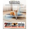 Portable Elevated Dog Bed Aluminum Frame Textilene Mesh Outdoor Cot CCS