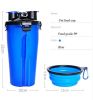 Dual Dog Water and Food Bottle Collapsible Silicone Container Bowl 2 in 1 CCS