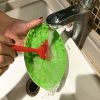Silicone Travel Slow Feeder Dog Bowl Collapsible Anti Choke Carabiner Clip CCS