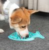 Dog Slow Feeder Bowl Fish Shaped Anti Choke Dish Non Slip Rubber Base CCS