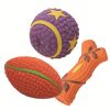 Dog Branch Chew Toy Latex Rubber Interactive Squeaky Splinter Free Stick CCS