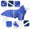 Waterproof Reflective Dog Raincoat Bad Weather Gear Full Coverage Shell CCS
