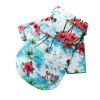 Hawaiian Camp Dog Shirt Cool Tropical Print Breathable Cotton Button Up CCS
