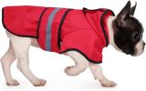 Pet Life — Waterproof Reflective Raincoat — Adjustable Strap Lightweight Slicker Hooded Jacket Dry Visible Outdoor Walking Gear All Sizes