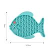 Dog Slow Feeder Bowl Fish Shaped Anti Choke Dish Non Slip Rubber Base CCS