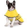 Pet Life — Waterproof Reflective Raincoat — Adjustable Strap Lightweight Slicker Hooded Jacket Dry Visible Outdoor Walking Gear All Sizes
