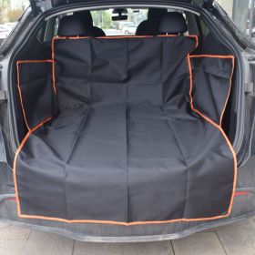 Dog Vehicle Cargo Liner Waterproof Scratch-Resistant Fabric Cover Protector CCS (Option: Black With Orange Edge Style-185x105x38cm)