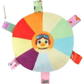 Plush Dog Flying Disc Chew Toy Interactive Tug Of War Auditory Bells Indoor CCS (Option: Ducklings)