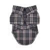 Doggie Design Flannel Dog Shirt Dark Gray Pink Plaid Button Up