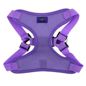 Doggie Design — Wrap and Snap Harness — Soft Mesh Adjustable Choke Free Comfortable Secure Fit Easy Step In Everyday Walking Design (Color: Paisley Purple, Size: X-Small)